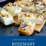 Pinterest image for focaccia with rosemary.