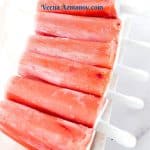 Pinterest image for strawberry pops.