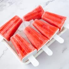 Popsicles on crushed ice.