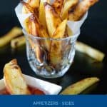 Pinterest image for baked oven potatoes.
