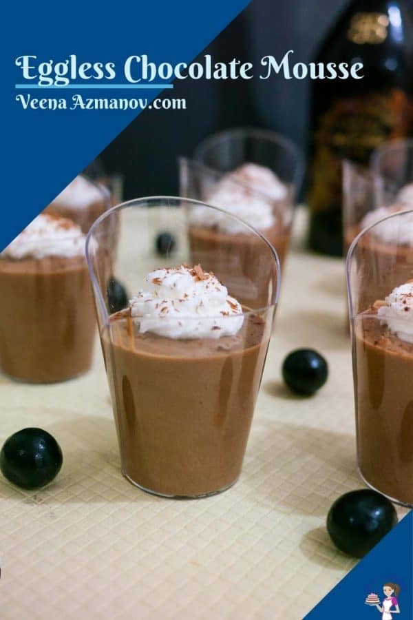 Pinterest image for eggless mousse