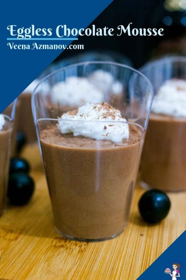 Pinterest image for chocolate mousse