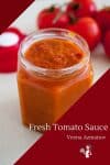 Tomato sauce in a jar.