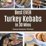 Pinterest image for Ground Turkey Kebab Skewers.