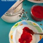 Fruit puree in a homemade yogurt