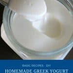 Pinterest image for Greek yogurt homemade.
