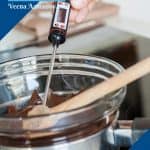 Tempering chocolate on the double boiler