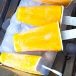 Ice tray with mango pops.
