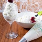 Pinterest image for meringue buttercream frosting.