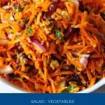 Pinterest image for carrot salad.
