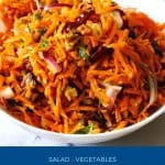 Pinterest image for French Carrot Salad.
