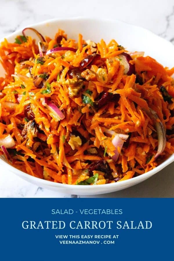 Pinterest image for French Carrot Salad.