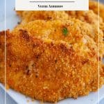 Pinterest image for Schnitzel - Breaded Chicken.