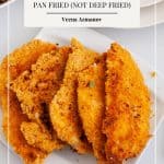 Pinterest image for Schnitzel - Breaded Chicken.