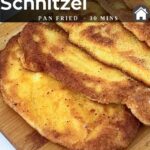Pinterest image for Crispy Chicken Schnitzel.