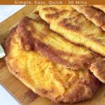 Pinterest image for Crispy Chicken Schnitzel.