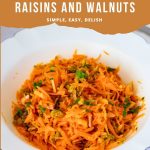 Pinterest Image for Fresh Carrot Salad.