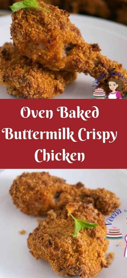 Who does not love crispy chicken? But not all crispy chicken needs to be deep fried in oil. You can prepare the same soft juicy tender chicken on the inside with that gorgeous golden crispy coating on the outside in an oven too? Here is how I make my oven baked buttermilk crispy chicken.