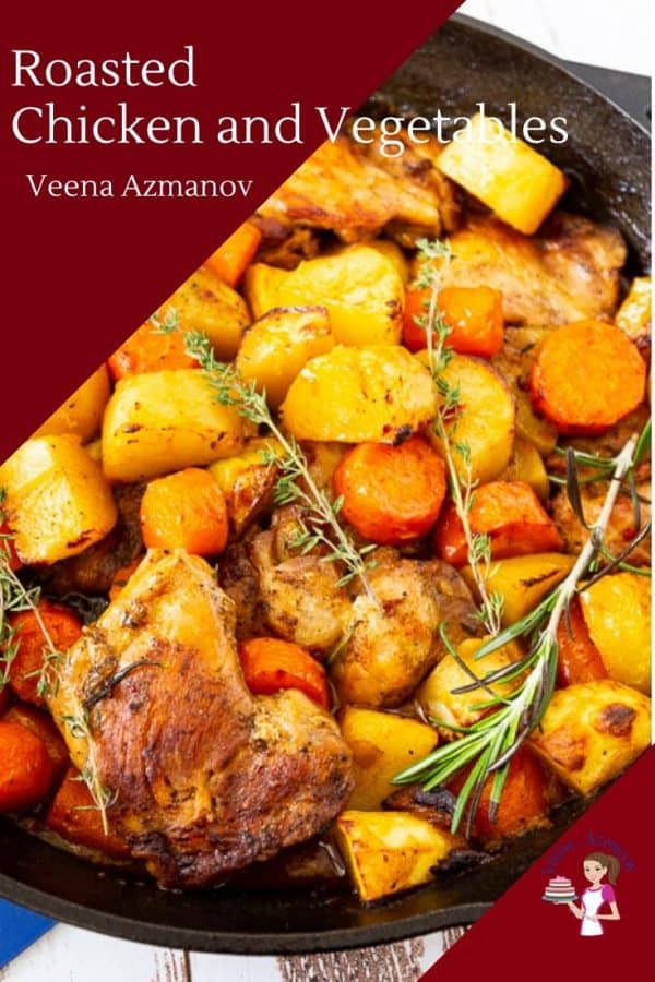 Quick Roasted Chicken with carrots and Potatoes