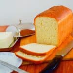 A sliced sandwich bread on the table.