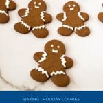 Pinterest image for gingerbread cookies.