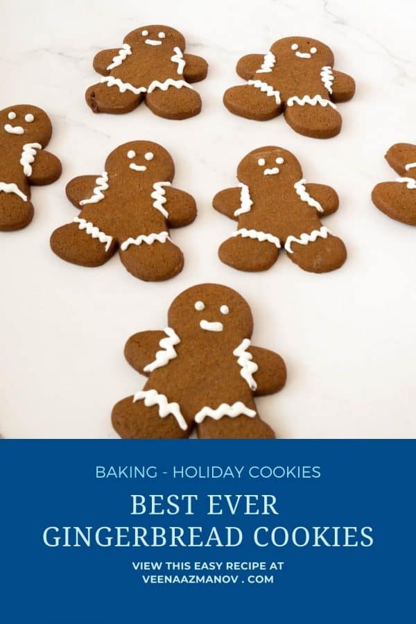 Pinterest image for classic gingerbread.