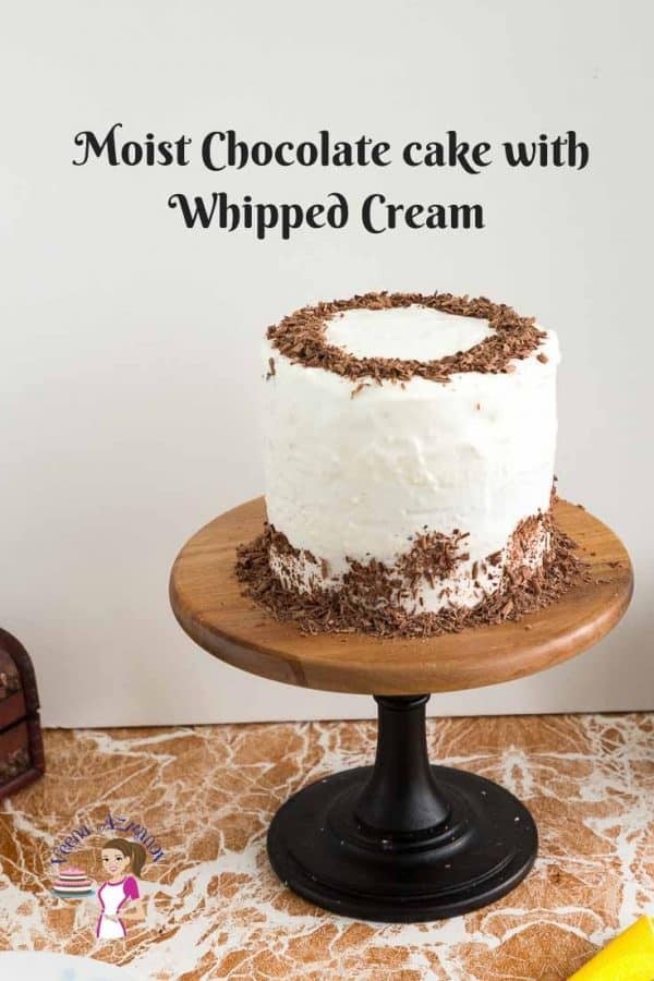Moist Chocolate Cake with Stabilized whipped Cream