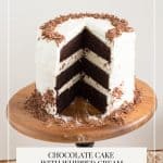 Pinterest image for chocolate cake.