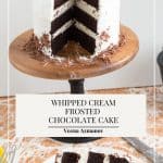 Pinterest image for chocolate cake.