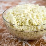 A bowl with cauliflower rice.