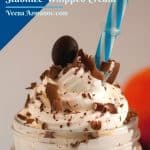 Pinterest image for stabilizing whipped cream.