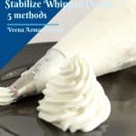 Pinterest image for stabilized whipped cream.