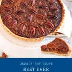Pinterest image for pecan pie tart.