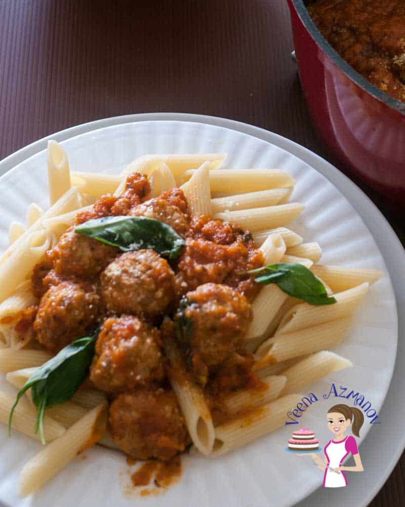 What could be more comforting than Turkey meatball pasta low in fat but packed with flavor cooked in a tomato sauce made with fresh wholesome seasonal tomatoes. What could be more comforting than Turkey meatball pasta low in fat but packed with flavor cooked in a tomato sauce made with fresh wholesome seasonal tomatoes.