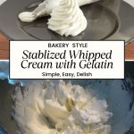 Pinterest image for Stabilized Whipped Cream.