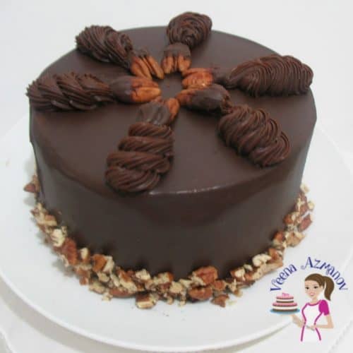 A Chocolate ganache cake.