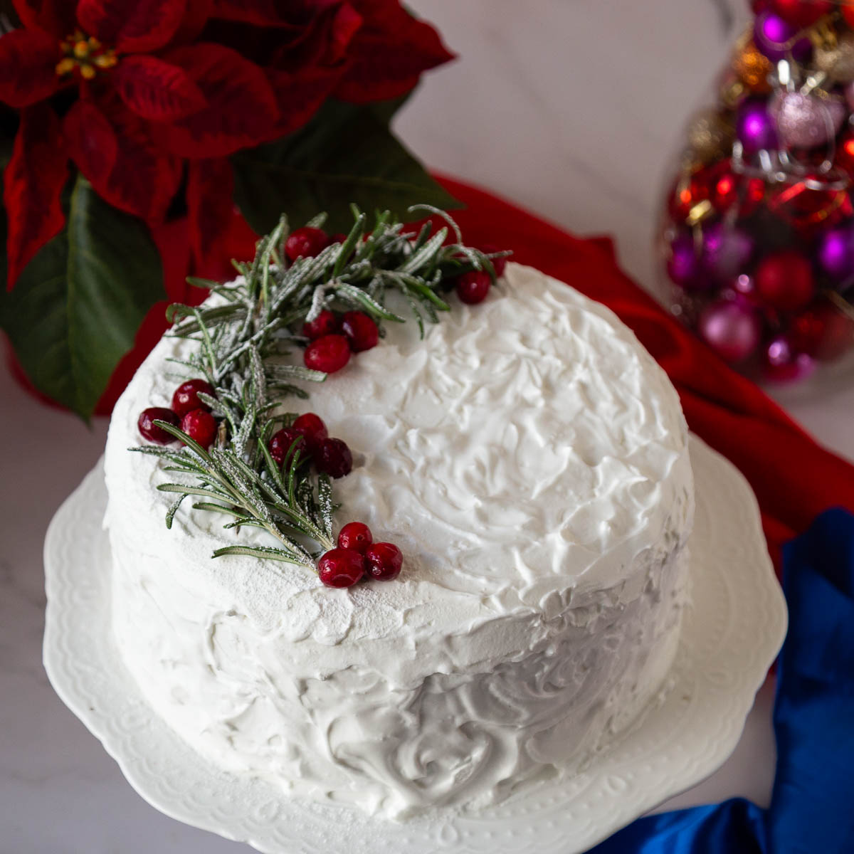 Marzipan and Royal iced Christmas Fruitcake.