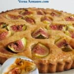 Pinterest image for frangipani fig tart.
