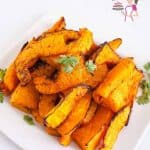 Butternut squash on a white plate