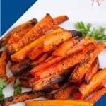 Pinterest image for baked carrots