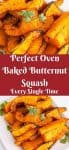 An image optimized for social sharing for baked butternut squash aka roasted butternut squash recipe