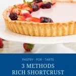 Pinterest image for short crust pastry.