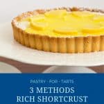 Pinterest image for short crust pastry.