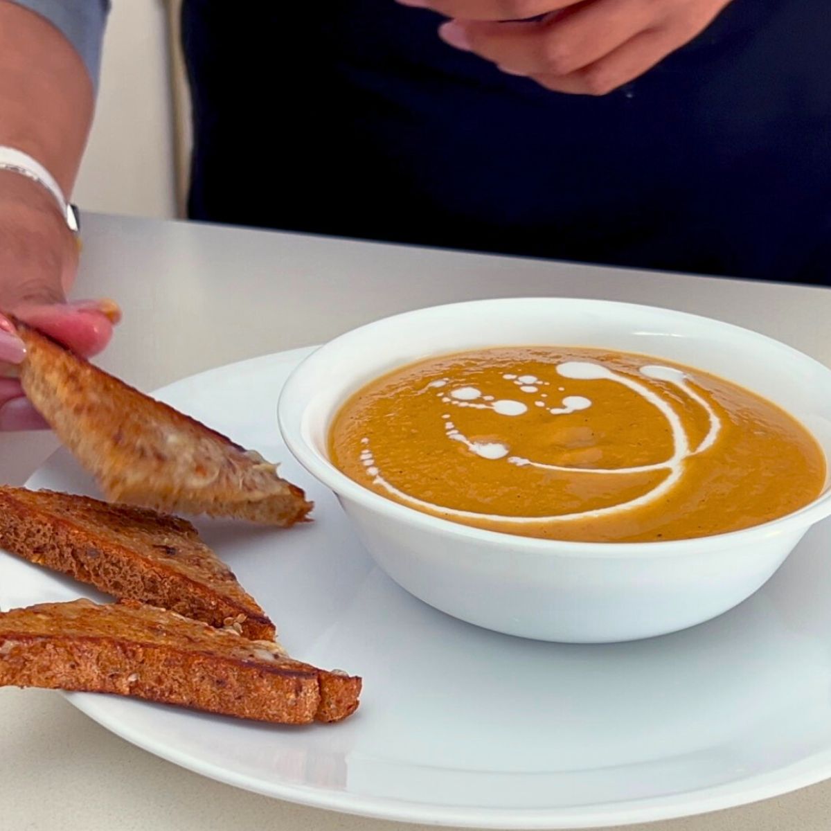 Roast butternut squash soup.