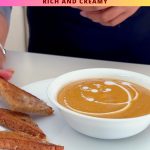 Pinterest image for Roast Butternut Squash Soup.