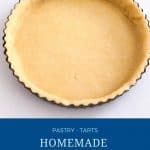Pinterest image for shortcrust for tart.