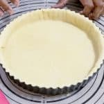 A tart pan with crust.