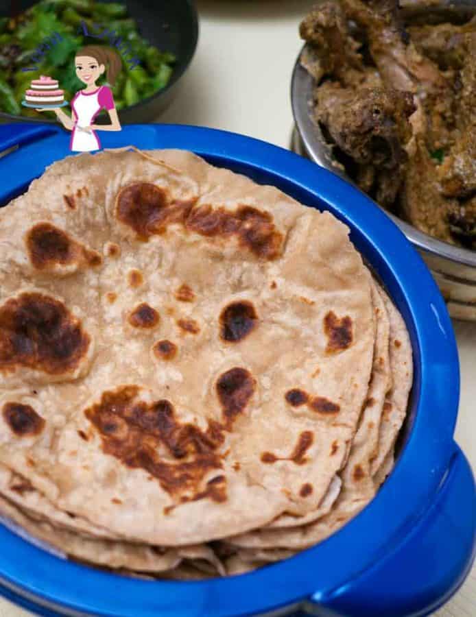 A container with chapati.