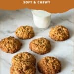 Pinterest image for Cookies with Rolled Oats.