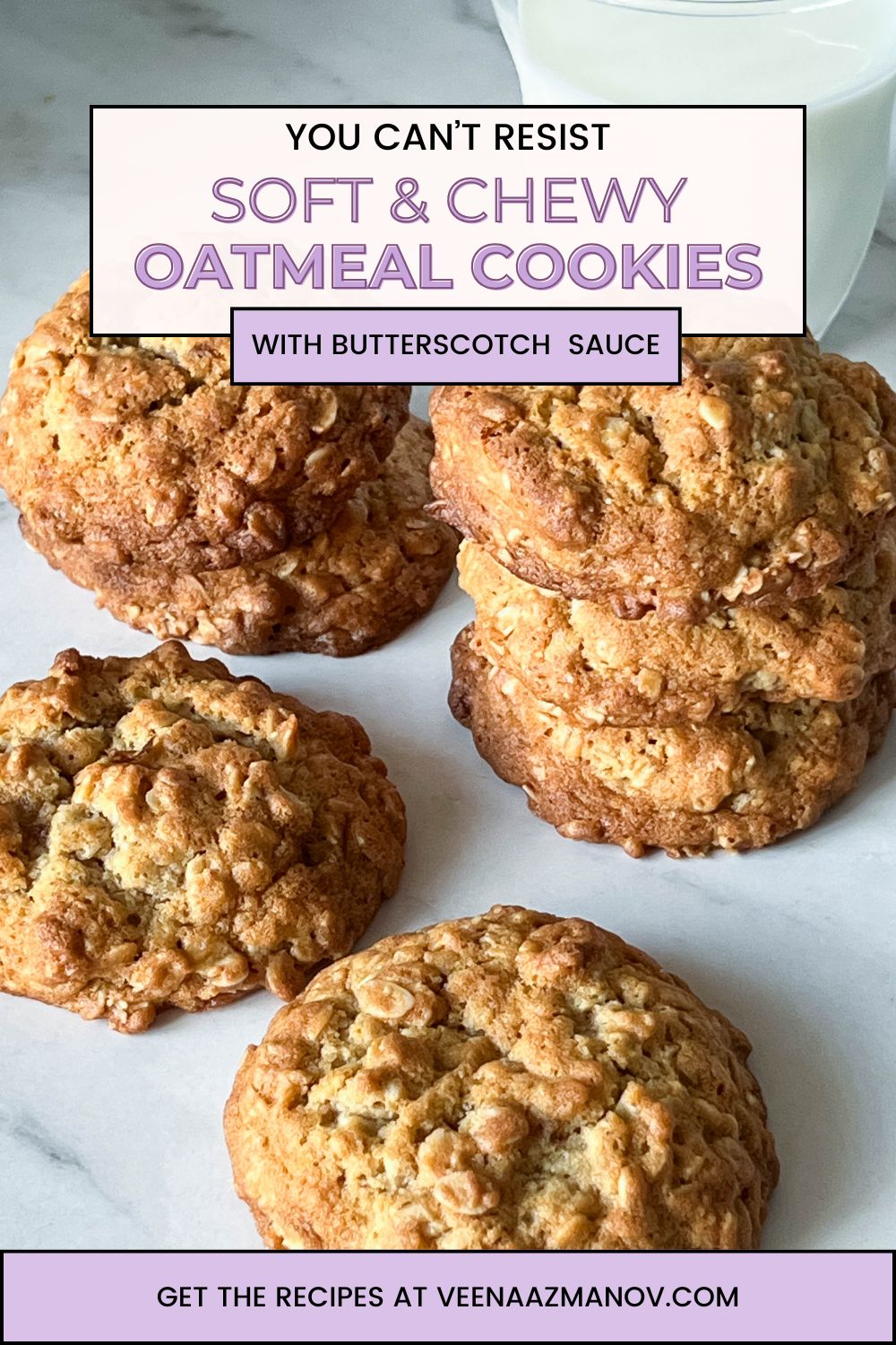 Pinterest image for Cookies with Rolled Oats.
